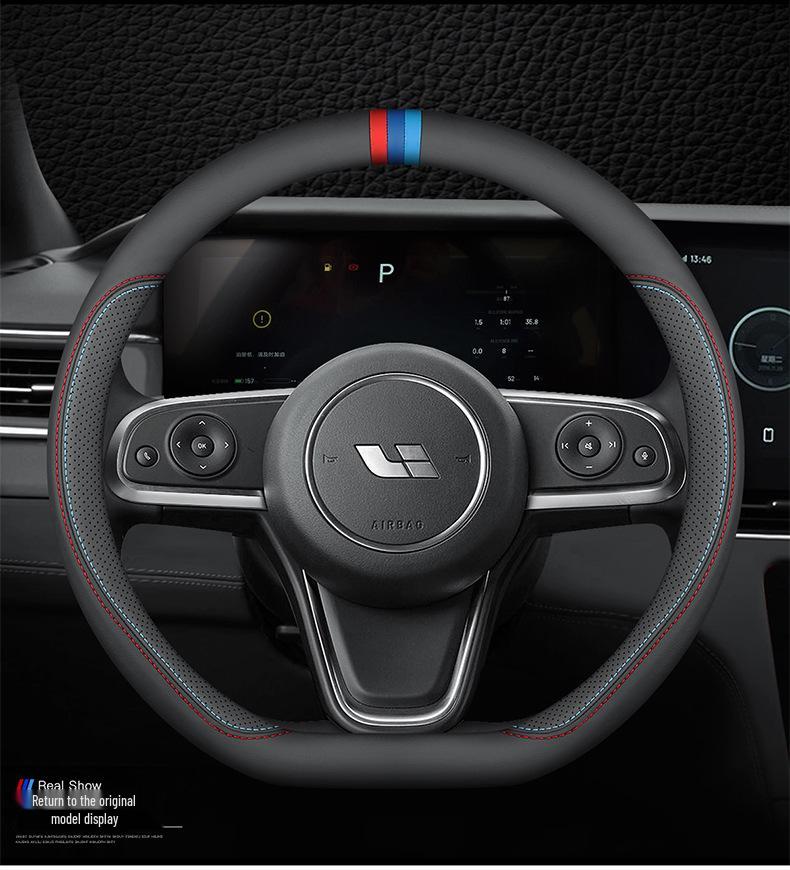Ideal ONE All-Season Suede Steering Wheel Cover: Stitch-Free, Non-Slip, Sweat-Absorbent