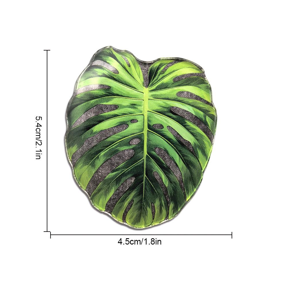 Creative Acrylic Tropical Plant Magnetic Fridge Sticker - Simulation Leaf Design