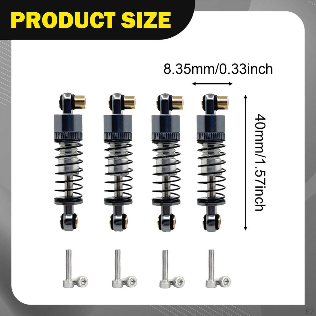 -performance Lightweight Shock Absorbers with Improved Absorption, Aluminum, for 1/24 FCX24M