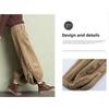 Autumn/Winter Corduroy Dad Wide Leg Pants Women's Autumn/Winter New Style Striped Velvet Loose Nine Cent Boots Pants
