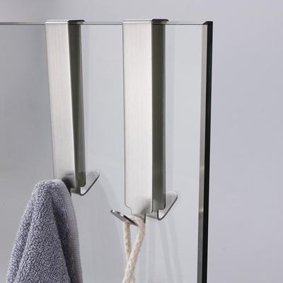 Doppelseitige Haken aus Edelstahl, kein Bohren, Handtuchhalter, Haken für Glaswände