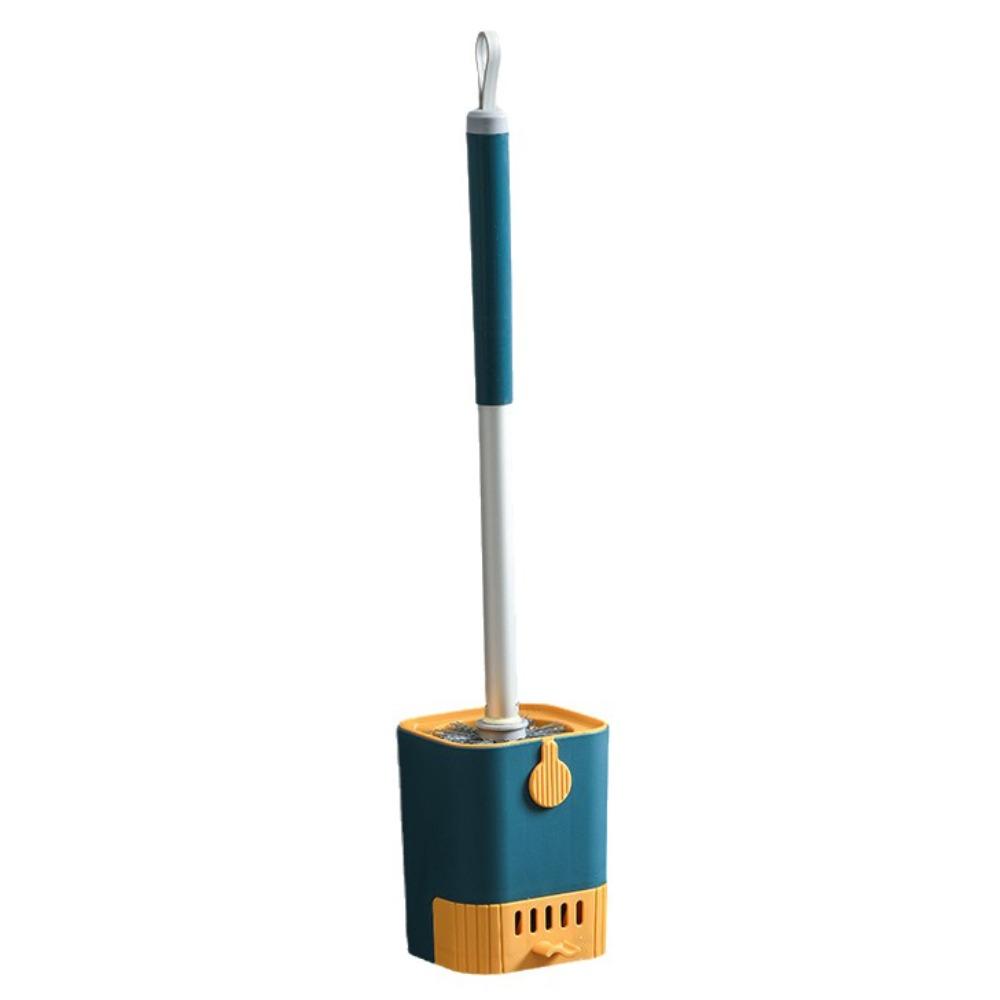 Durable Bristles Long Handle WC Brush Built-in draining tray Bathroom Cleaning Tool Shower Area