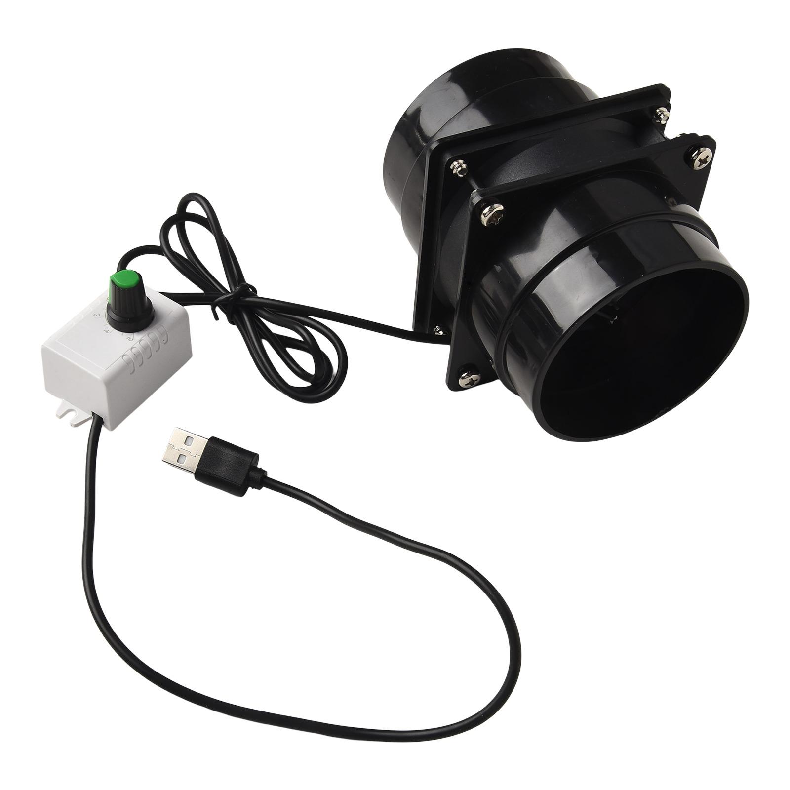 

1set Home Kitchen Speed Regulating Duct Exhaust Air Ventilation Fan Sheds Noiseless 10.5*8*6.5 Cm Home Improvement Accessories