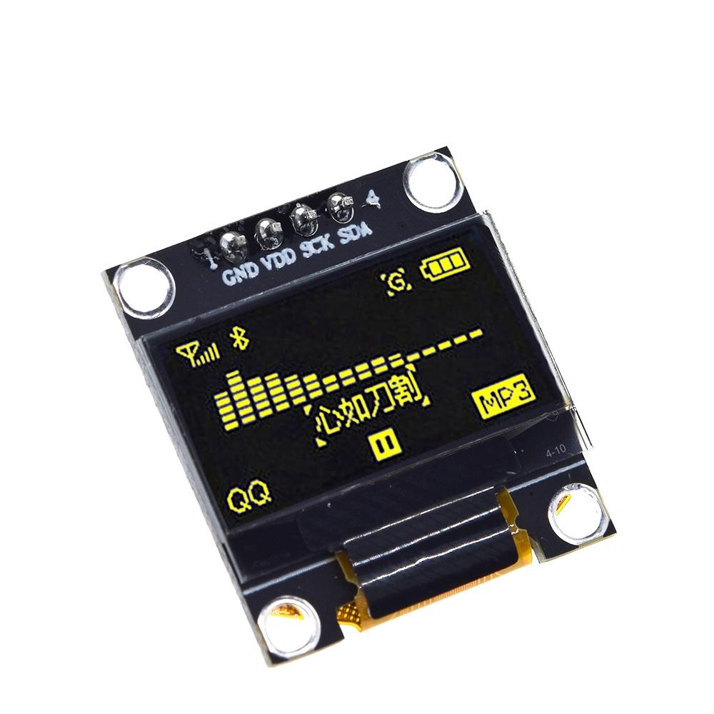 TZT 0.96 inch OLED 4PIN 7PIN  IIC Serial White Display Module 128X64 I2C SSD1306 12864 LCD Screen Board  for Arduino