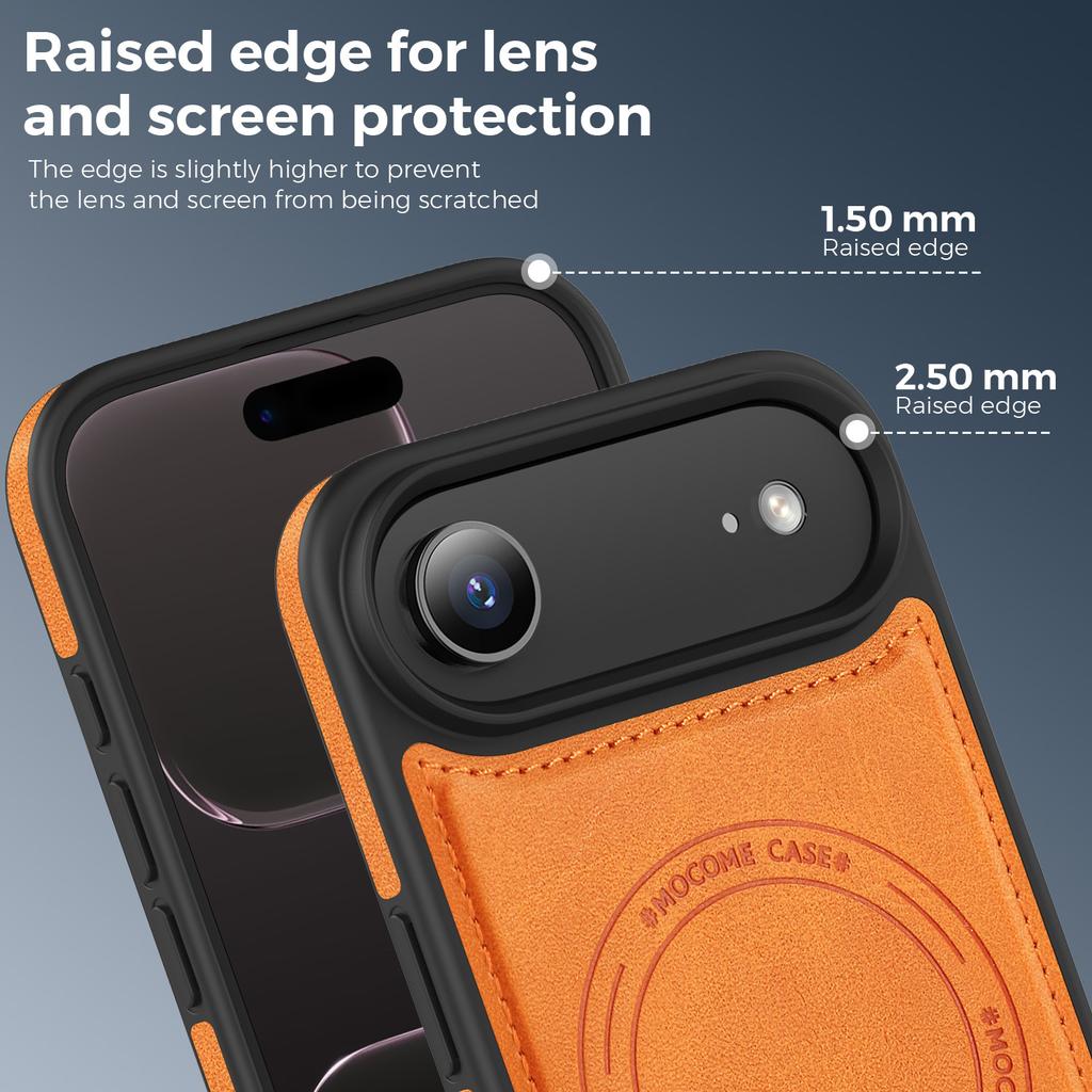 For iPhone Air Case Compatible with MagSafe Leather Back Phone Cover