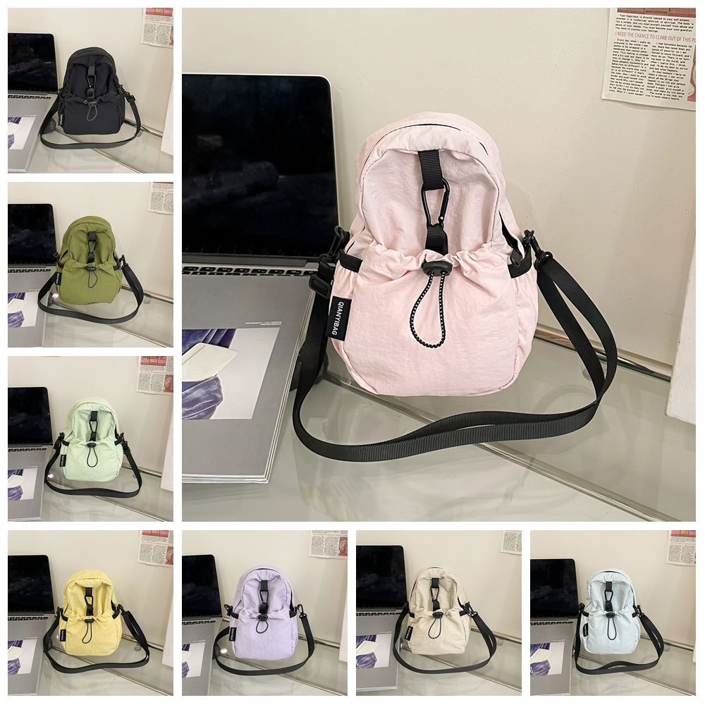 Coin Pouch Drawstring Crossbody Bag Sports Mobile Phone Pack Portable Nylon Shoulder Bag  Travel