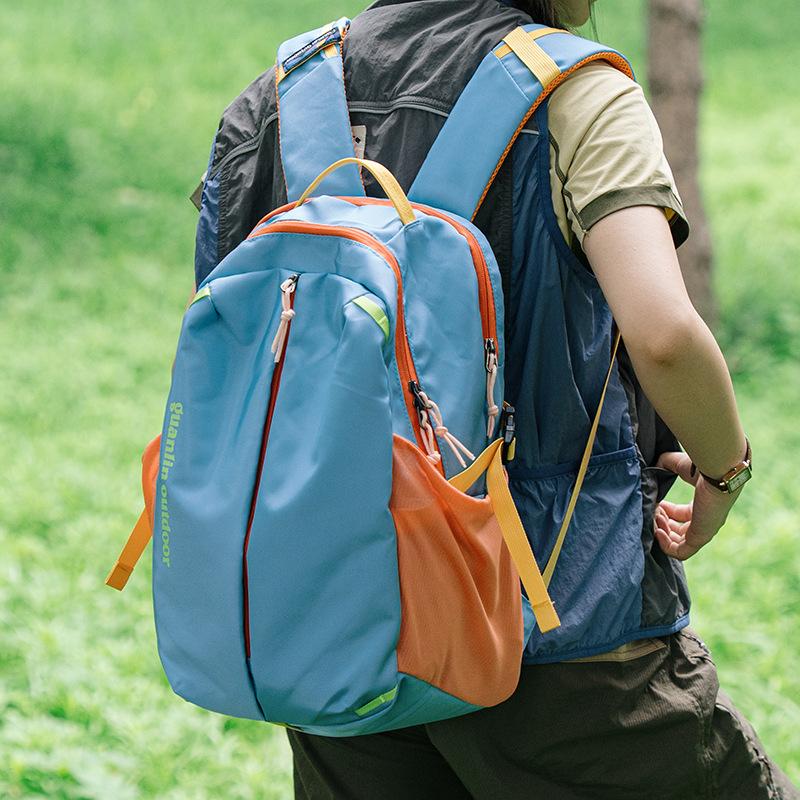 Schoolbag Japanese ins new high-value fresh contrasting backpack female students lightweight outdoor sports large-capacity backpack