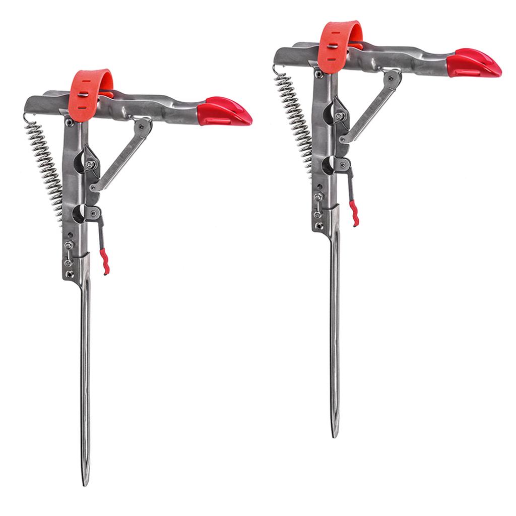 2PCS Automatische Frühling Angelrute Halter Klapp Angelrute Halterung Boden Stehen