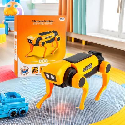 Solar-Powered Mechanical Dog and Cat Assembly Toys for Children's Science and Education