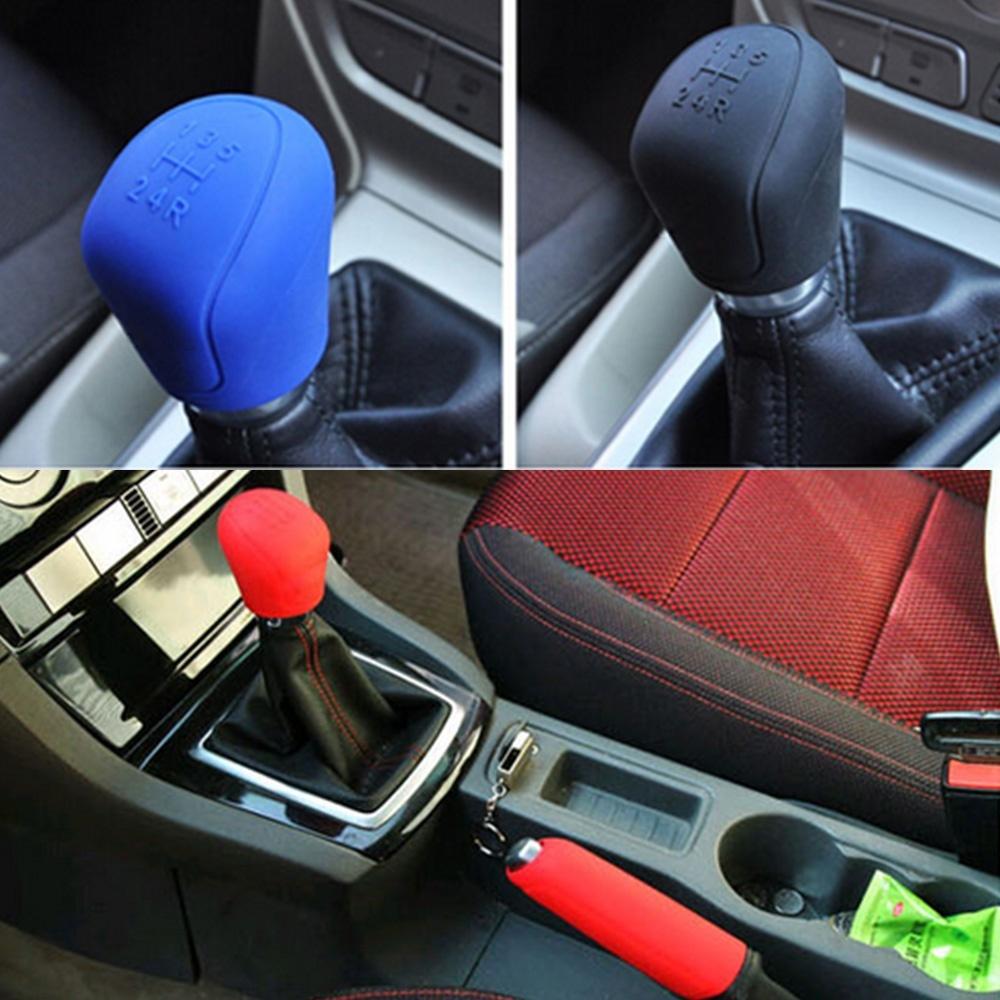 STONEGO Auto Manuell Silikon Schalthebel Gangschaltung Knauf Abdeckung Handbremse Handbrems Abdeckungen Hülle Case Hautschutz Auto Styling