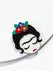 New Acrylic Cute Flower Girl Figure Brooches for Women Fashion Cartoon Artist Lady Brooch Badge Pins Casual Jewelry Accessories