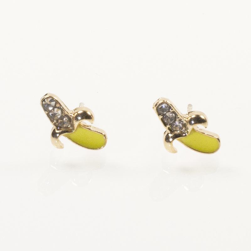 S925 silver needle European and American new earrings, personalized oil dripping with diamonds, exaggerated big-name stud earrings