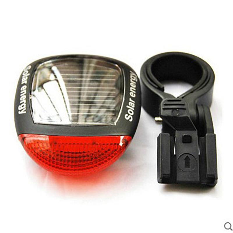

LED Solar Energy Bicycle Tail Light Cycling Safety Rear Lamp Night Riding Warning Taillights Power Bike Rear Lamp красный