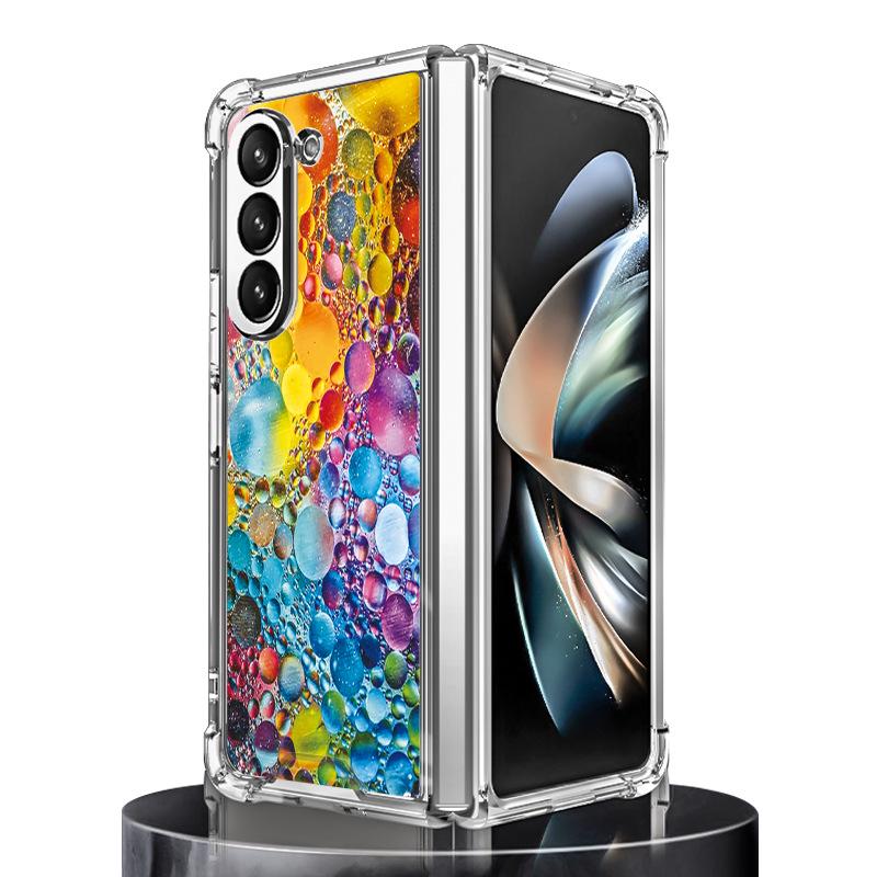 Samsung Galaxy Z Fold 5 Butterfly Lace 2-in-1 Case, TPU+PC Painted Mobile Phone Protector