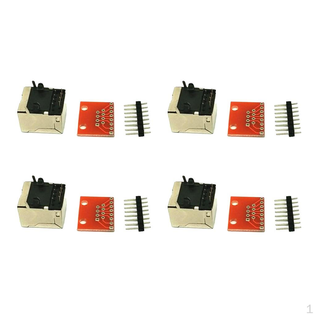 

4x Ethernet Cards Connector Breakout Board Module Terminals