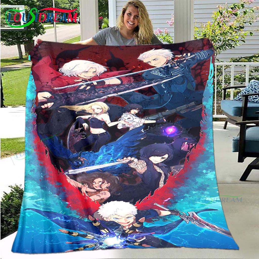 Fashion D-Devil May Cry Tapestry Game Poster Four Seasons Blanket Sofa Cover Travel Bed Plush Blanket Office Break Blanket Gift