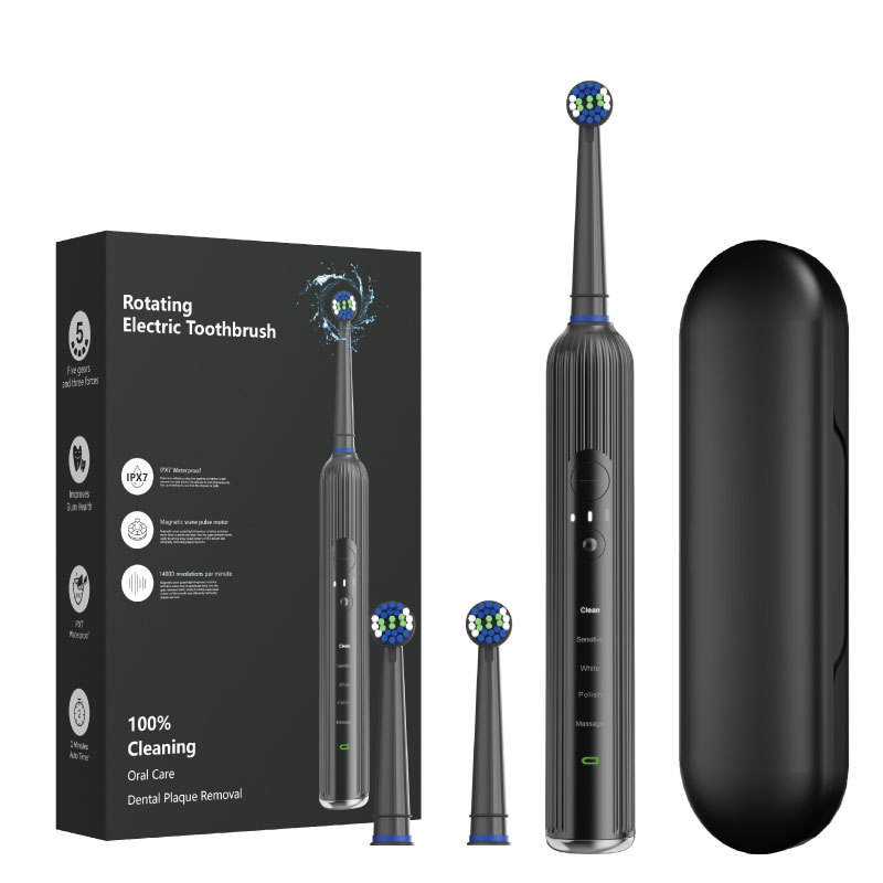 

Intelligent Rotating Electric Toothbrush,Waterproof Rechargeable Rotary Smart Toothbrush Compatible with Oral B
