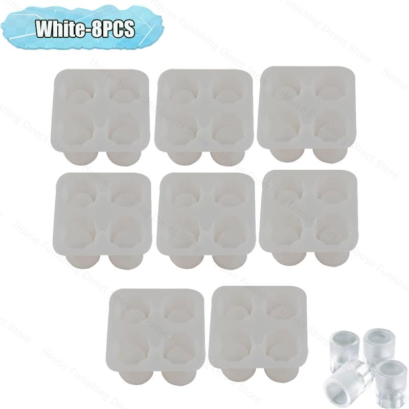 4 Cup Shape Silicone Ice Cube Mold Tray Summer Bar Party DIY Cold Drink Ice Compartment Mold Ice Cup Ice Cube Tray Kitchen Tool