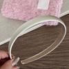 Hair Hoop Pure Color Suede Lining Built-in Anti-Slip Design Headband Commuting Matte Texture Headband Hair Accessory