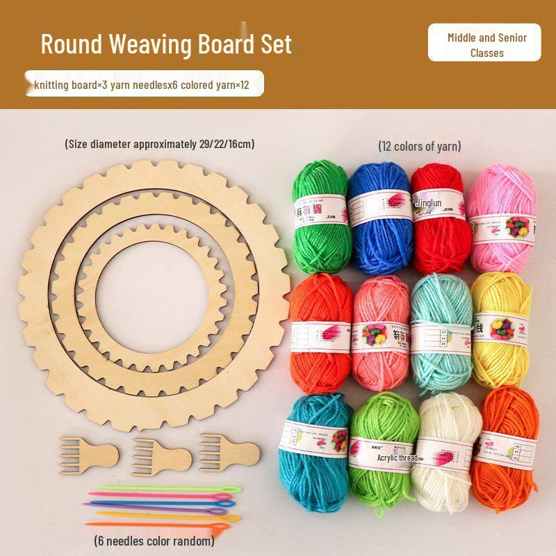 Kindergarten Yarn Weaving Kit for Large Classes – Loom and Craft Supplies Included