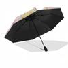 Winnie the Pooh, Tigger Automatic Opening and Closing Umbrella - 8 Ribs Portable Folding Umbrella with Plastic Handle, Suitable for Leisure