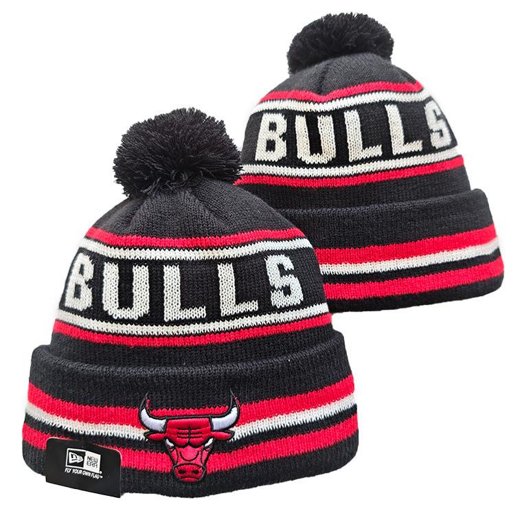 Hat Men S Winter Chicago Bulls Trendy Knitted Hat Men S Cold Warm Wool Hat Plush Cotton Hat Adjustable