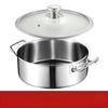 ZISIZ Double Handle Clear Soup Hot Pot
