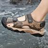 WAERTA New Fashion Summer Leisure Men Shoes Beach Sandals High Quality Genuine Leather Sandals Soft Men Sandals Large Size 38-46