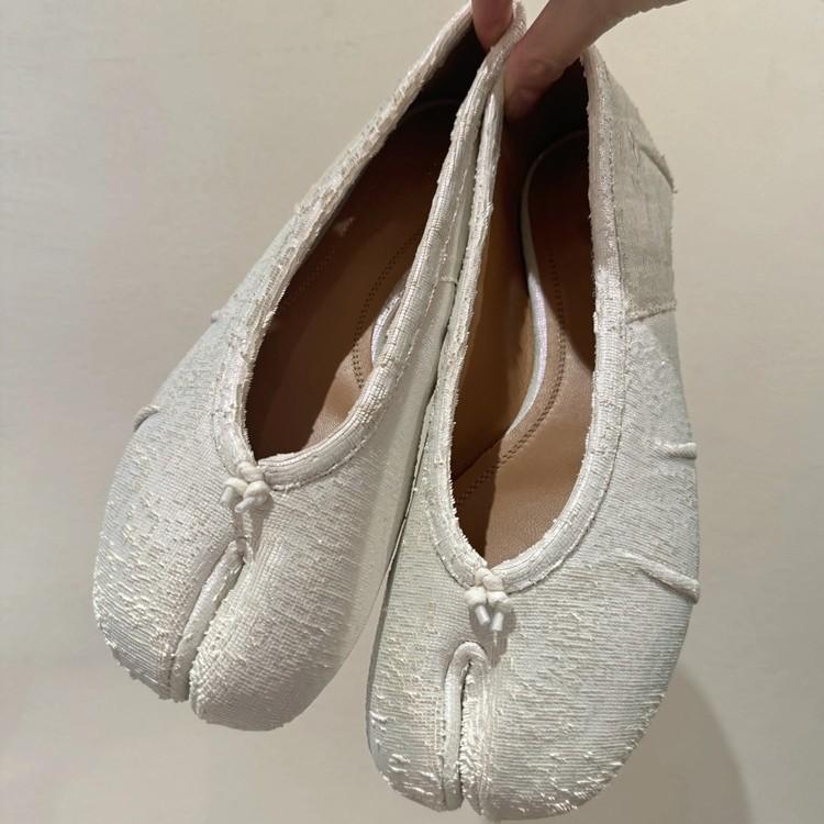 Bursting Tabi Crack Split-toed Trotters Women's Flat Ballet Shoes Granny Mary Jean Shoes