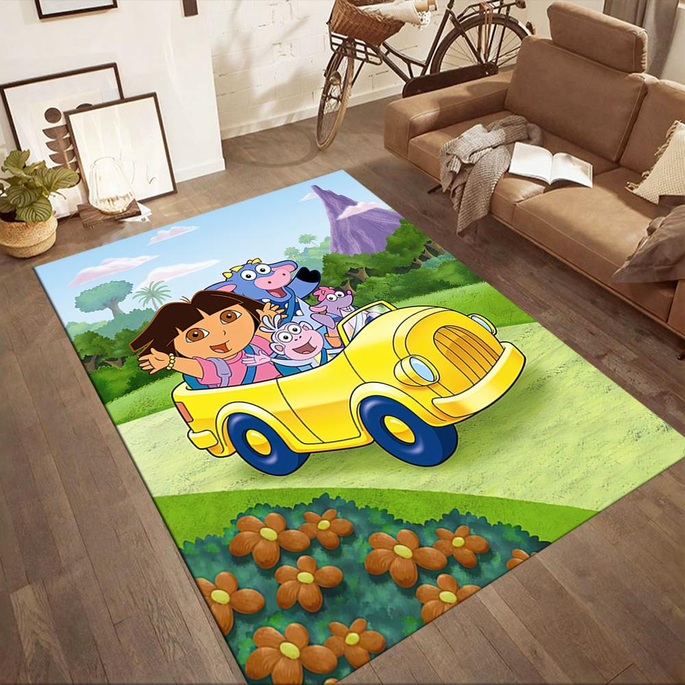 Dora Explorer Floor Rug Office Rug Design for Living Rooms Entryway Playrooms Dining Room Anti-slip Rug Office home decor Perfect Gift for Women/Men