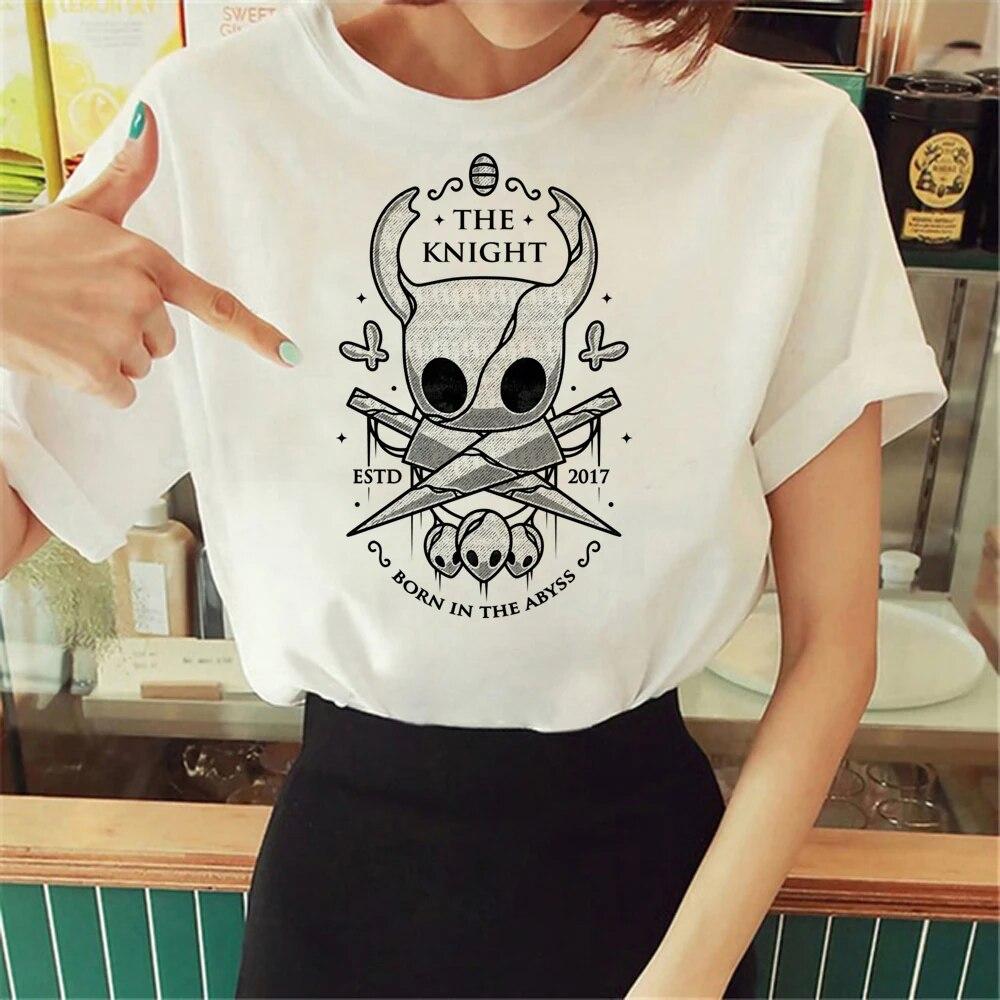 

Футболка Hollow Knight, женская футболка с рисунком аниме, манги и комиксов для девочек, одежда унисекс