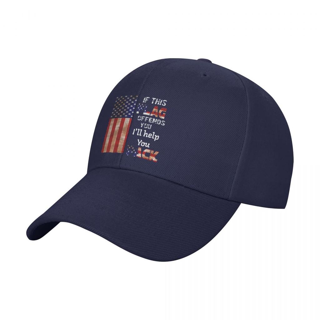 If this flag offends you I'll help you pack Baseball Cap New In Hat Sunscreen Trucker Cap New Hat Men's Caps Women's