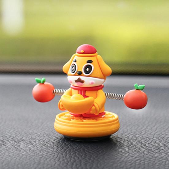 Yousheng Car Dashboard Ornaments Shaking Spring Animal Figurine Lucky Car Decor for Vehicle Dashboard Automotive Truck SUV Interior Commuting