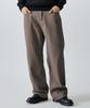 LXT Brushed Cotton Back Elastic Semi-Wide Chino Pants [Brown]