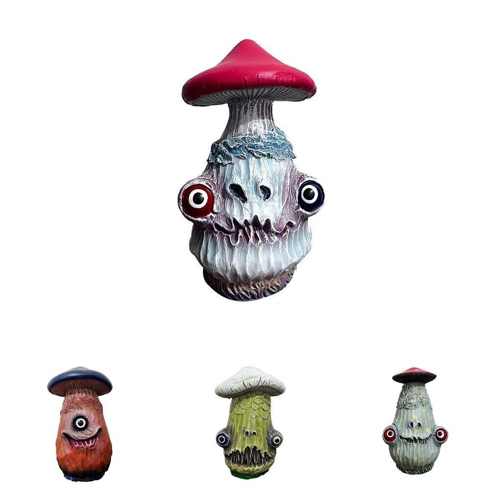 Unik Halloween-tema harts svamp dekorativ figurin för spöklik heminredning