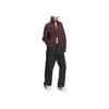 Adidas Womens Loose Jacket Comfortable Stand Collar Long Sleeve Women Jacket Deep-Red KF2543
