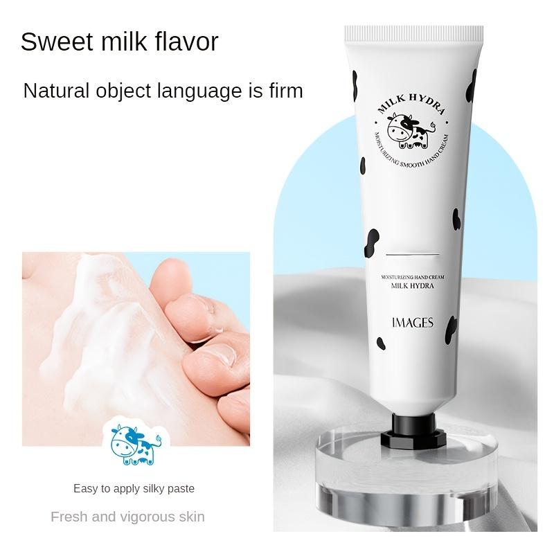Milch feuchtigkeitsspendende zarte Handcreme feuchtigkeitsspendende feuchtigkeitsspendende feuchtigkeitsspendende weiche feuchtigkeitsspendende seidige Hautpflege glänzende Handcreme