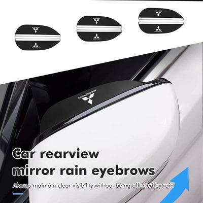 2pcs Car Rearview Mirror Rain Eyebrow Sun Visor Shade Cover Rainy Shield Guard For Outlander Lancer L200 ASX Pajero