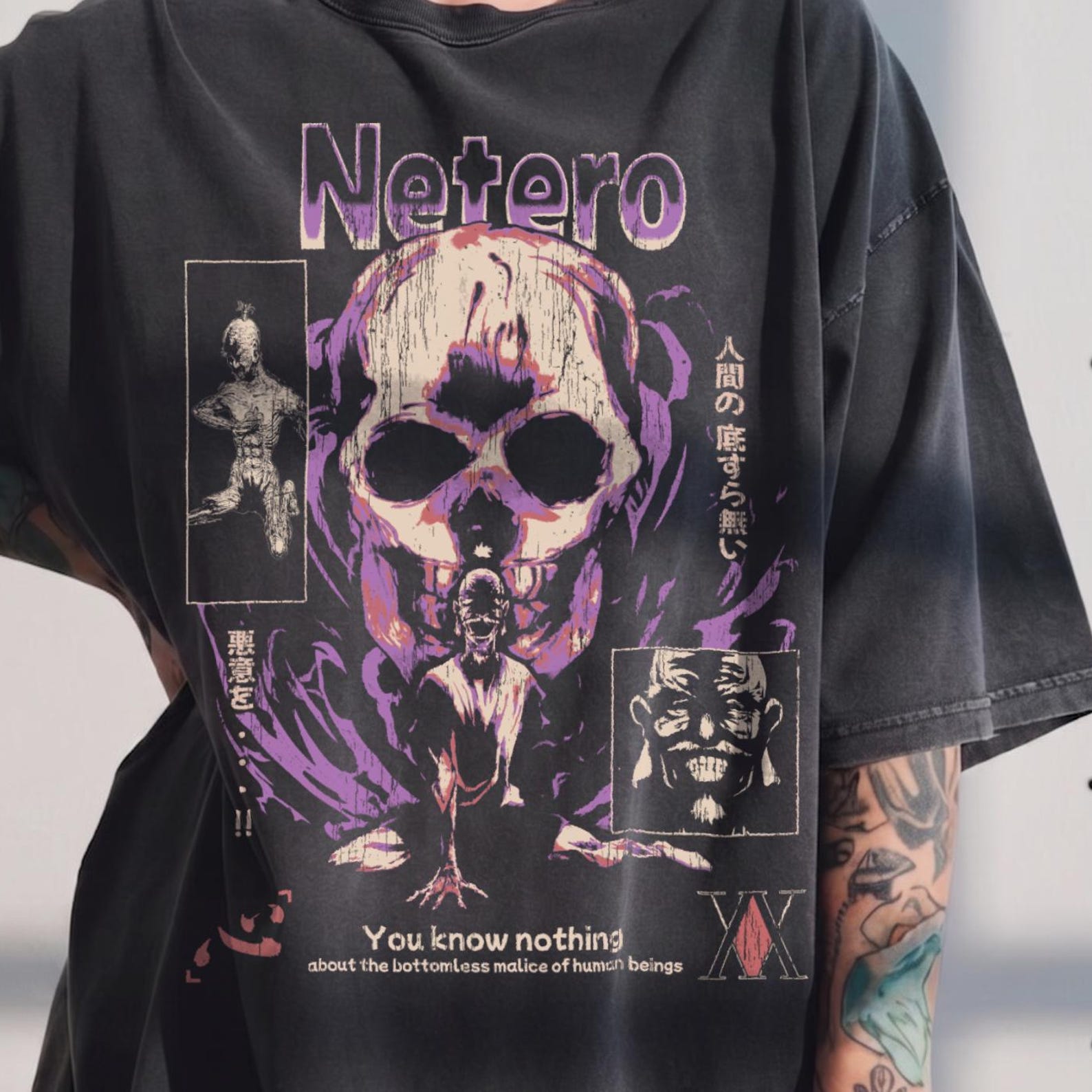 Isaac Netero Hunter x Hunter 90s anime vintage t-shirt, HxH shirt XL