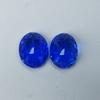 Natural Blue Tanzanite Loose Gemstone Dark 19.30 Ct Oval Shape Pair for Jewelry Making and Crafts