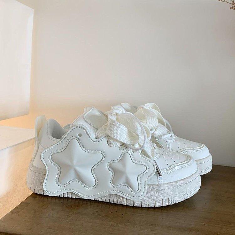 Niche Design Star Bread Skateboard Shoes Summer American Retro Casual Shoes Platform Versatile Sports Shoes