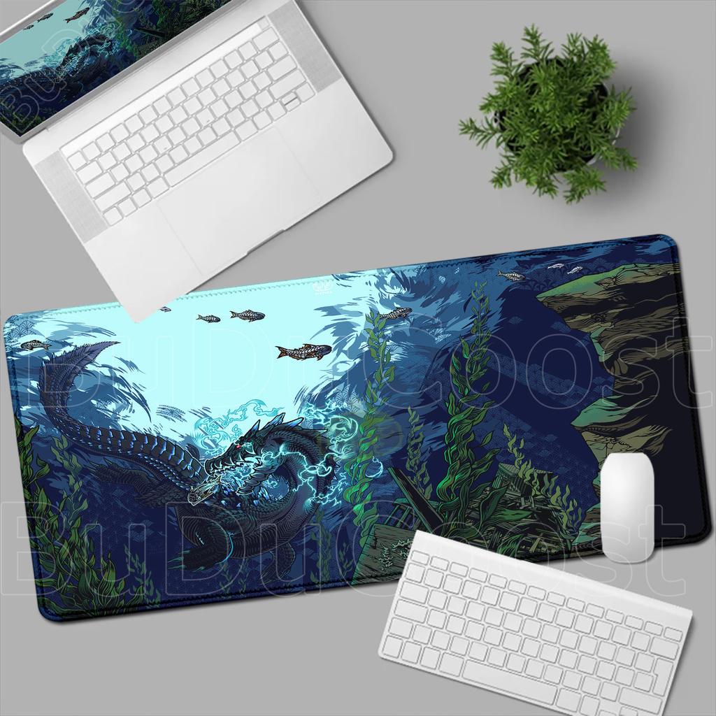 HD Printing MousePad Game Monster Hunter Wilds Mouse Pad Natural Rubber Keyboard Mat Office Desk Mat Computer Gaming Accessories