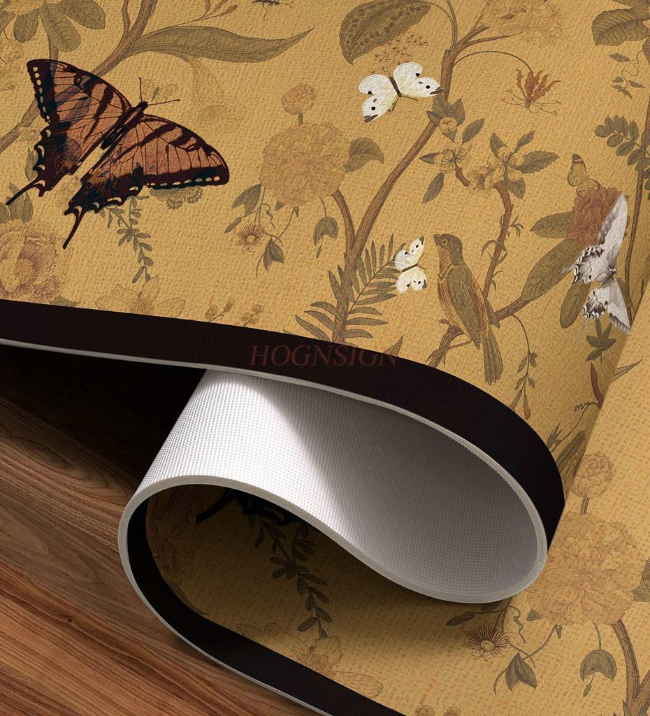 1pcs New Chinese Style Rectangular Waterproof, Oil Resistant, and Washable Tablecloth with High-end Desk Leather Cushion