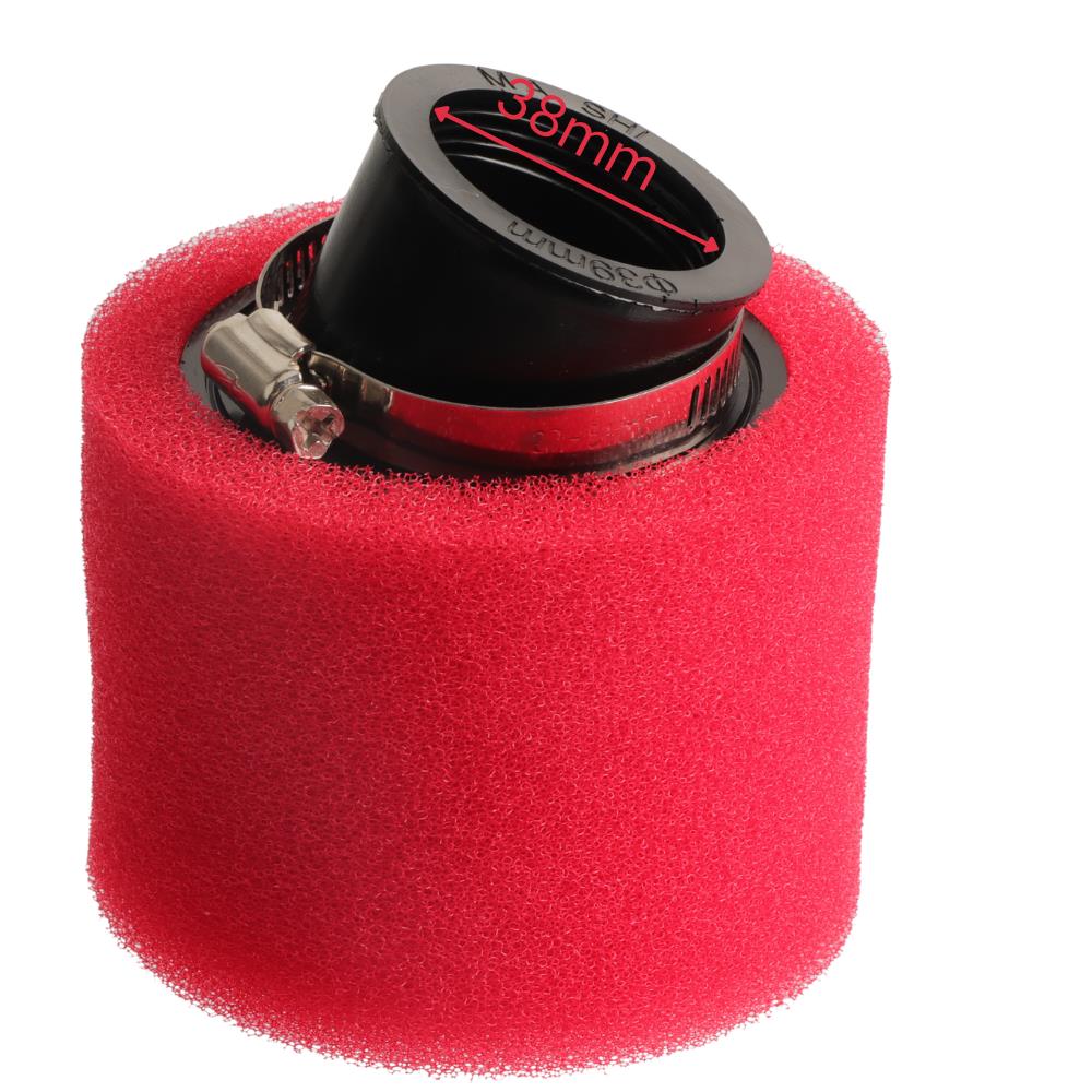 1Pc Black/Red Dual Foam Air Filter 35mm 38mm 42mm 45mm 48mm 50mm Universal Cleaner for Moped Scooter Off-road Bike Parts Air Filters 7