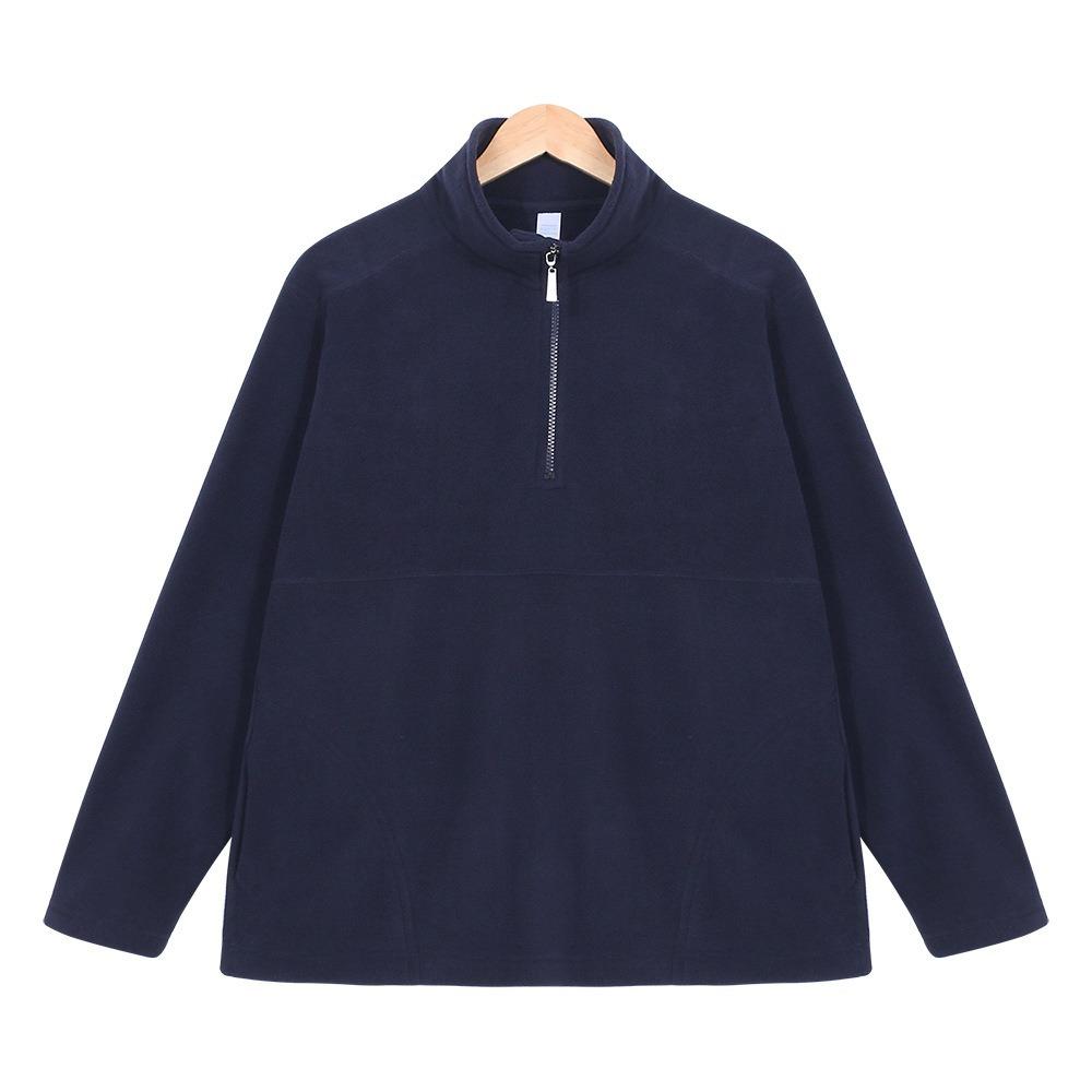 Cappotti in pile con mezza cerniera da 300 g/m² per uomo, caldi cappotti casual invernali, moda sportiva per coppia