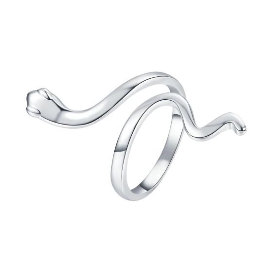 Women Men Snake Ring Adjustable Design Allergy Free Easy Fit Open Ring
