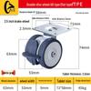 2.5" TPR Double Wheel Snap Ring Swivel Caster for Office/Computer Chairs - Silent Universal Replacement Wheels