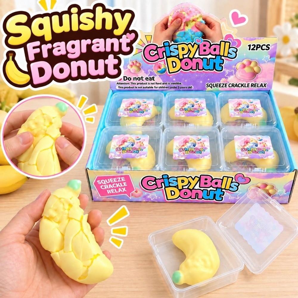 Banana Wax Cracking Squeeze Toy Crackable Texture Crunchy Sound Ball Relaxation Tool