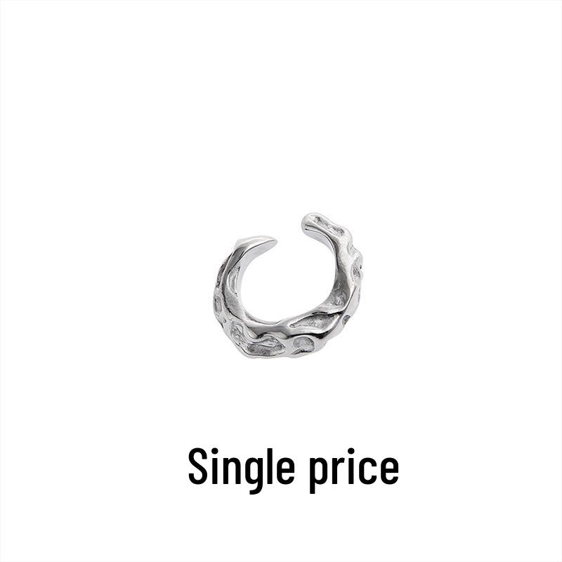 Korean Style Irregular Shiny Gear Ear Cuff, No Piercing Needed, Versatile and Chic for Autumn