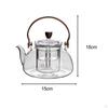 Glass Teapot Kettle 1L Stovetop Tea Loose Leaf Maker for Kitchen